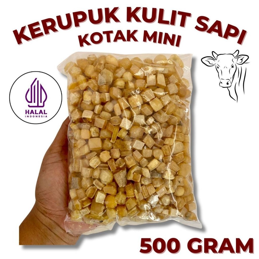 

Dapur Joglo Krupuk Kulit Sapi 500G Kotak Mini Kerupuk Kulit Sapi Mentah Rambak Kulit Sapi Dijamin