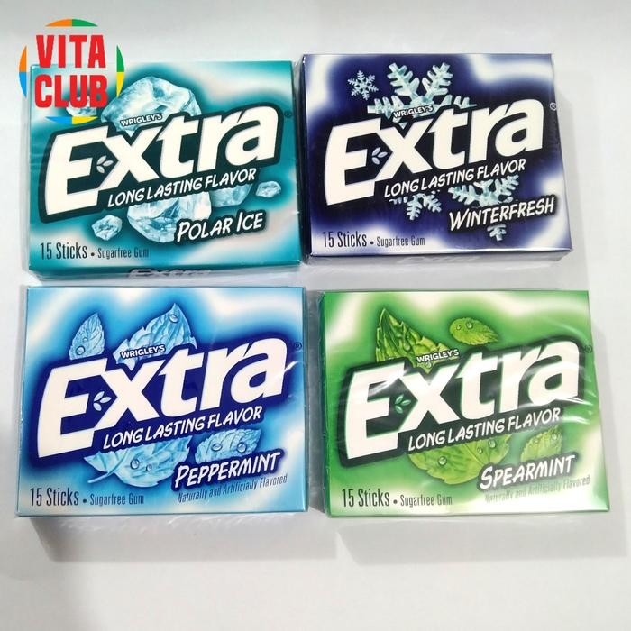 

EatFr3sh- Extra Wrigleys Permen Karet - Peppermint 15 sticks