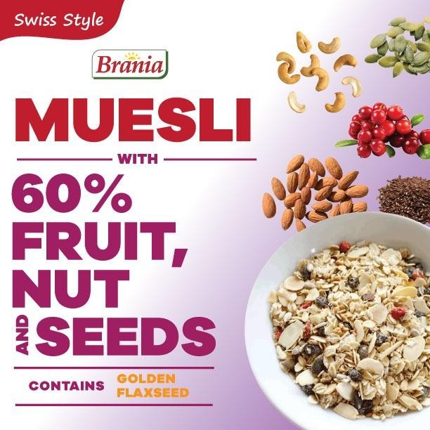 

EatFr3sh- MUESLI SWISS STYLE 500 GR DENGAN 60% KANDUNGAN FRUIT, NUTS, AND SEEDS