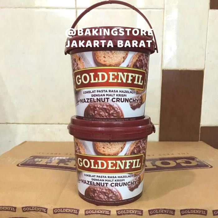 

EatFr3sh- Goldenfil Hazelnut Crunchy 1 Kg Selai Hazelnut Crunchy Goldenfil