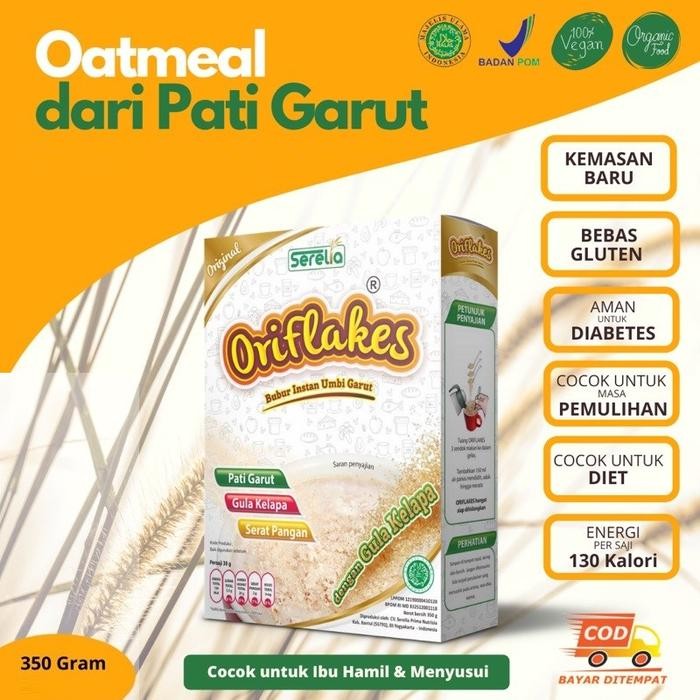 

EatFr3sh- Oriflakes Original Oatmeal Umbi Garut Asam Lambung Makanan Diet Sehat