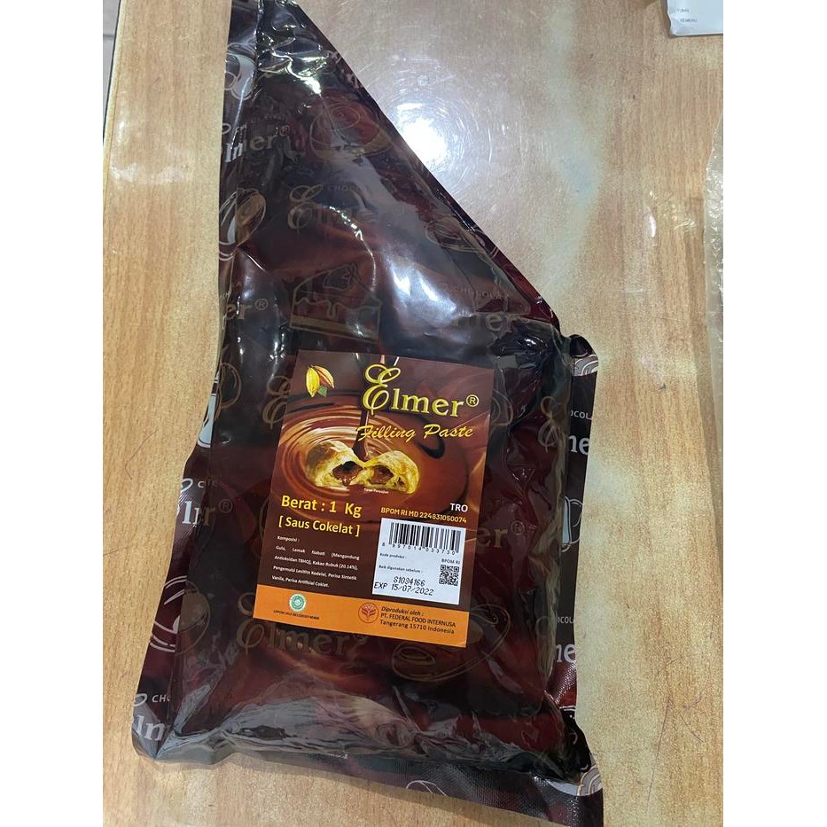 

EatFr3sh- Elmer Chocolate Filling 1 kg paste / filling coklat dark