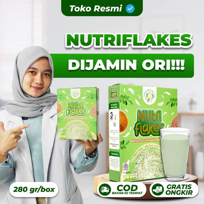 

EatFr3sh- SEREAL UMBI GARUT - PAKET 1 BOX NUTRIFLAKES ORIGINAL Granola Kering Susu Food Oatmeal