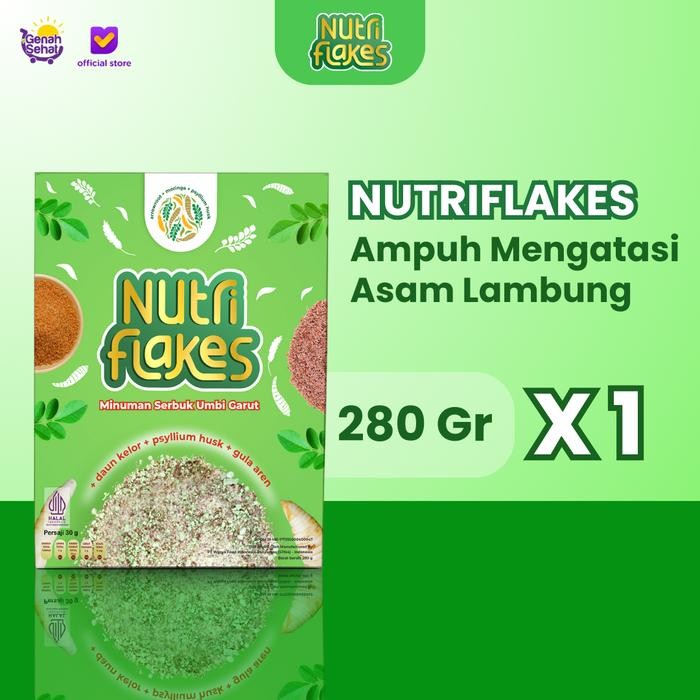 

EatFr3sh- Nutriflakes Sereal Umbi Garut Untuk Asam Lambung Terlaris 1 Box