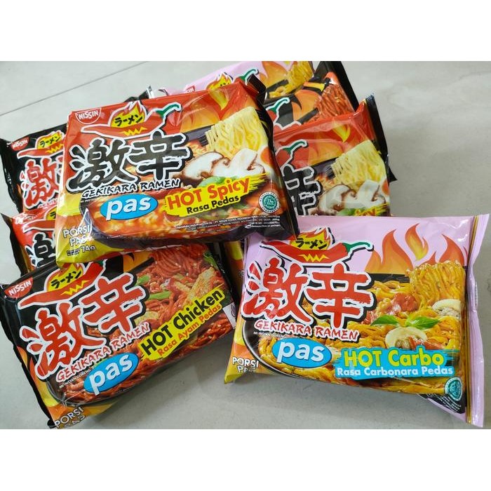 

EatFr3sh- PAKET 10 PCS Mie Instant Ramen Nissin Gekikara Pas HALAL Jepang HALAL PROMO MURAH Food,