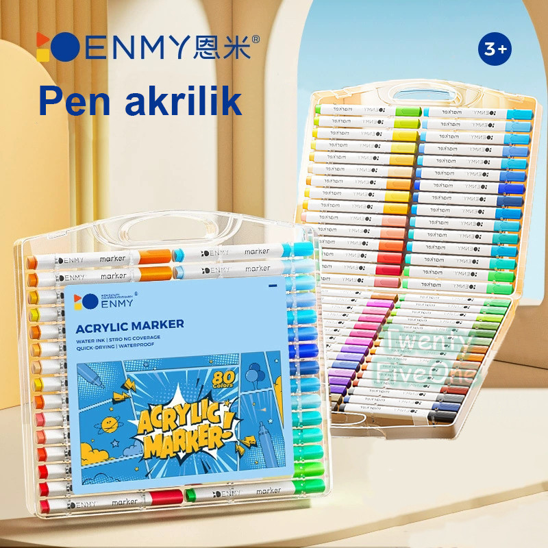 

UM1 Set Marker Akrilik 24/48/60/80 Warna yang Beragam dan Menarik untuk Seni