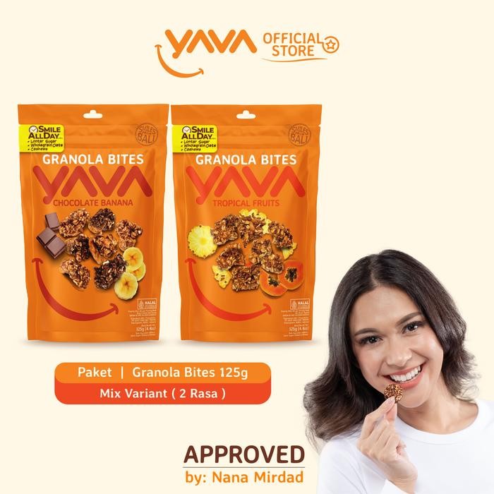 

EatFr3sh- YAVA Paket Granola Bites Tropical Fruits & Chocolate Banana (2 x 125g)