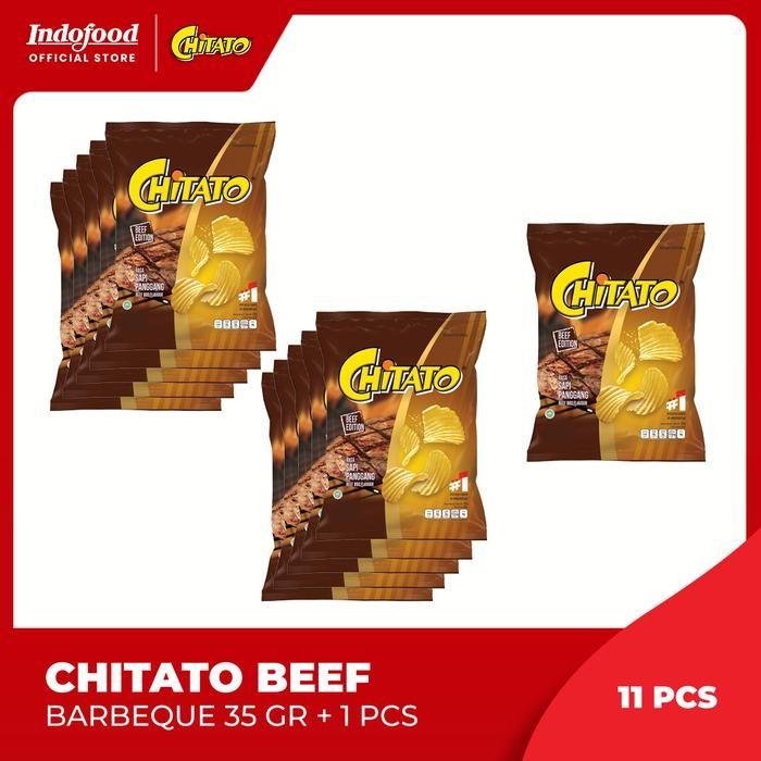 

EatFr3sh- 10 Pcs - Chitato Beef Barbeque 35 Gr + 1 Pcs