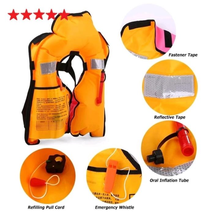 Spesial Inflatable Life Jacket Pelampung Automatic Co2 / Life Jacket Otomatis Co2