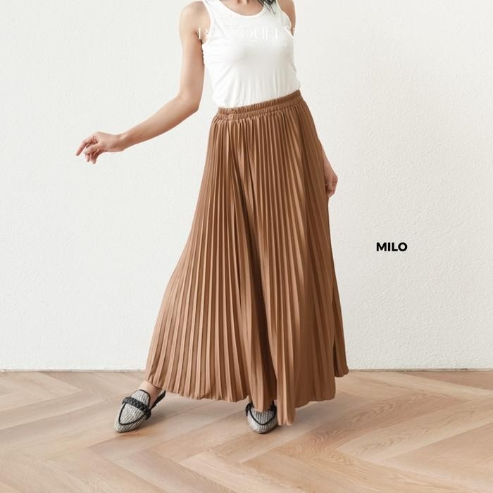 Harga Promo Rok Plisket 100 Cm / Rok Plisket Wanita / Rok Plisket Panjang Dewasa Karet Muslim