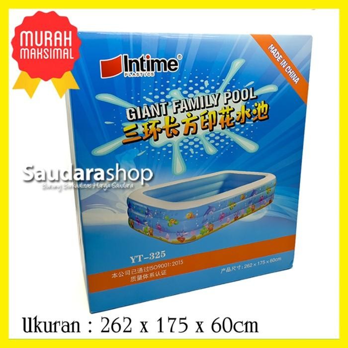 Stok Terbatas Intime Yt-325 Kolam Renang Anak Besar 3 Ring [262X175X60Cm] 3K