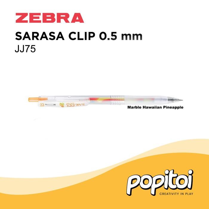 

No.OneBest- ZEBRA SARASA CLIP JJ75 Gel Pen 0.5 mm Marble Series Pulpen Rainbow