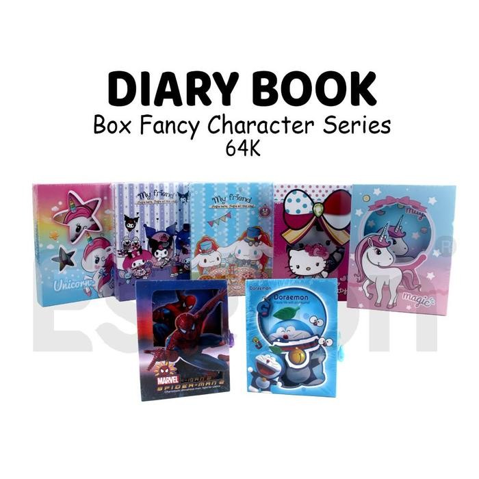 

No.OneBest- Diary / Notebook / Diary Box Fancy / Buku diary dengan gembok karakter