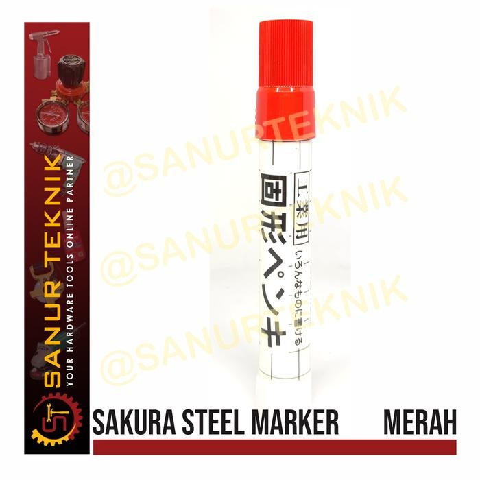 

No.OneBest- Solid Steel Marker/ Spidol Penanda Besi Baja Permanen Sakura MERAH