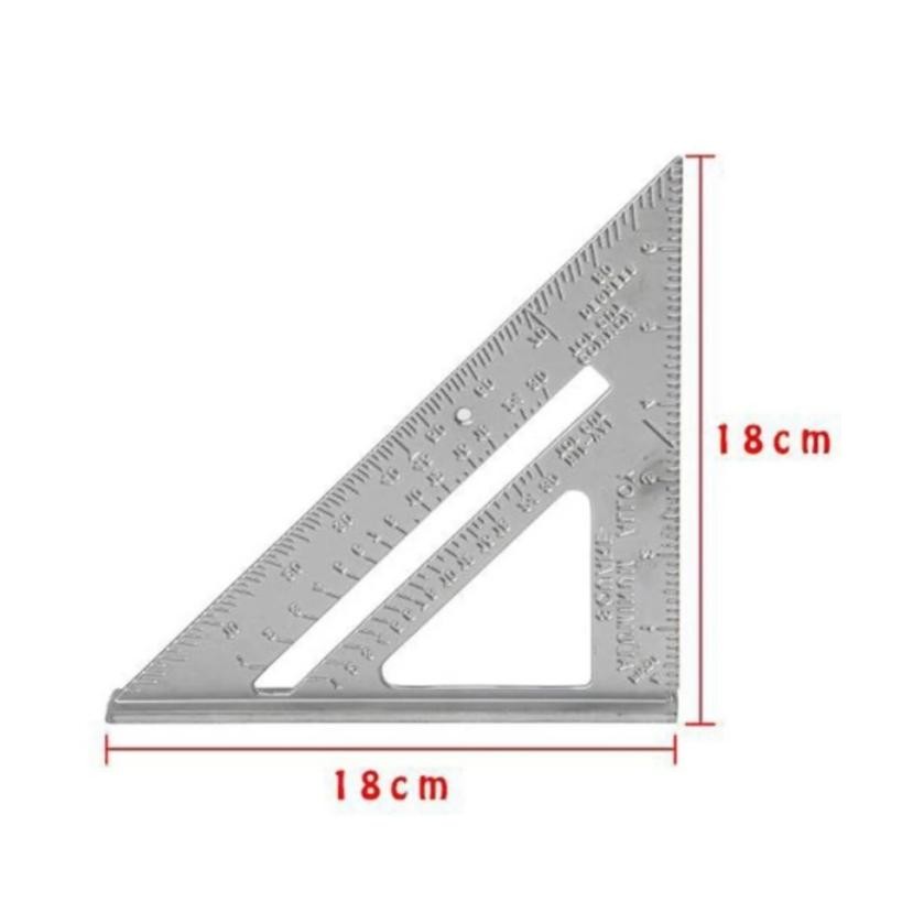 

No.OneBest- Penggaris Siku Segitiga almunium 7 inch