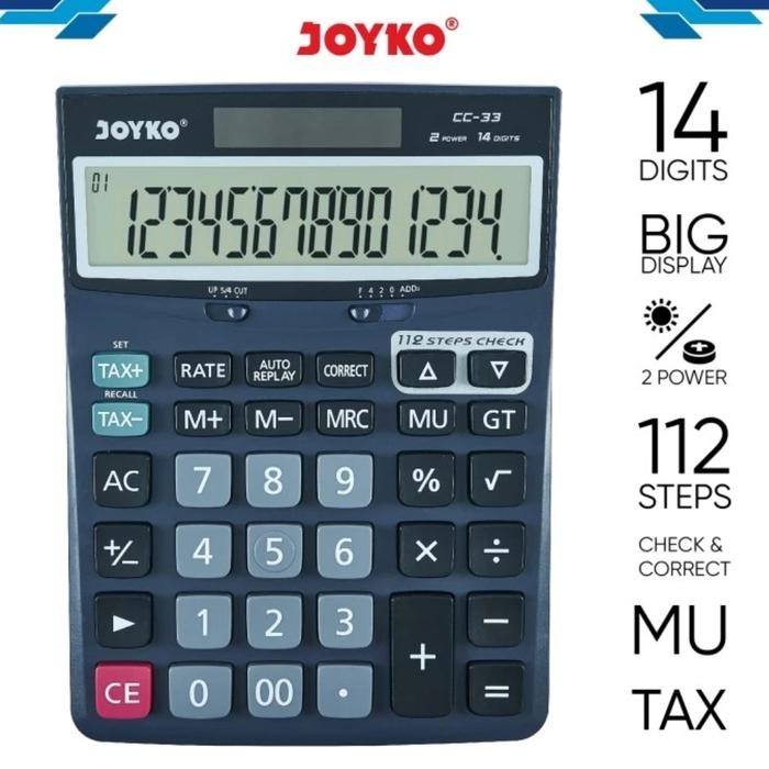 

Calculator/Kalkulator Joyko Cc-33 14 Digits/Check Correct