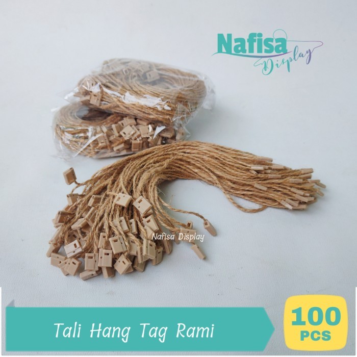 

No.OneBest- Tali Hang Tag Bahan Rami 100 Pcs Panjang 20 Cm Untuk Label