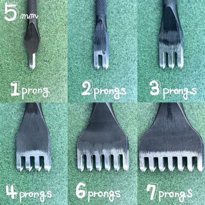 

No.OneBest- OKA Factory 5 mm DIAMOND Hole Punches - prong pricking - Leather tools