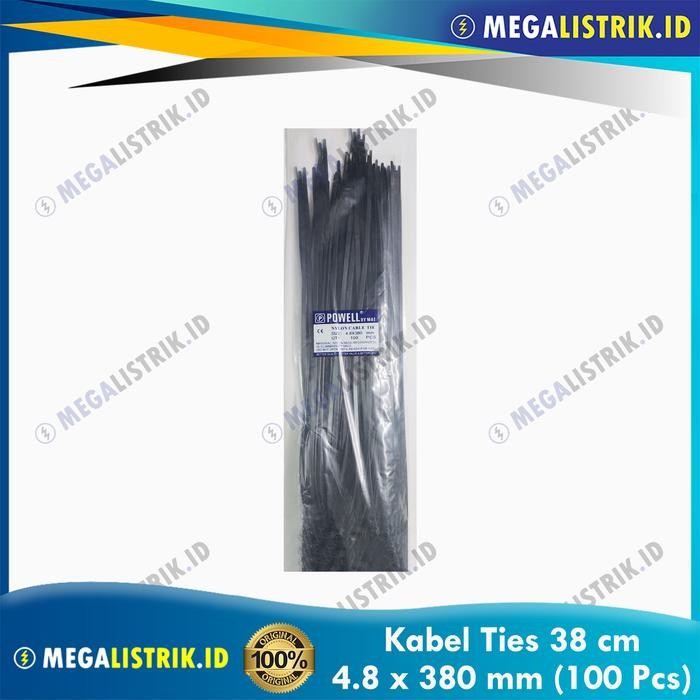 

No.OneBest- Powell Kabel Ties 38 CM Hitam (100 Pcs) / Cable Tie 4.8 x 380 MM Black