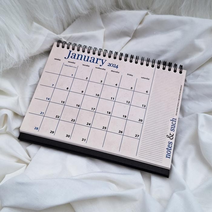 

No.OneBest- Kalender Meja Vintage Horizontal Premium Quality Spiral