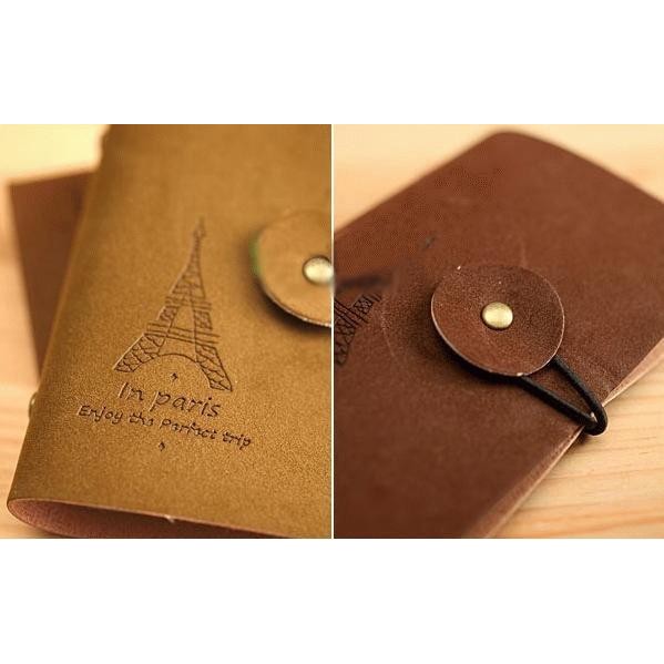 

No.OneBest- Dompet Kartu Beludru Retro dengan Kancing Tali (Isi 20 Kartu)