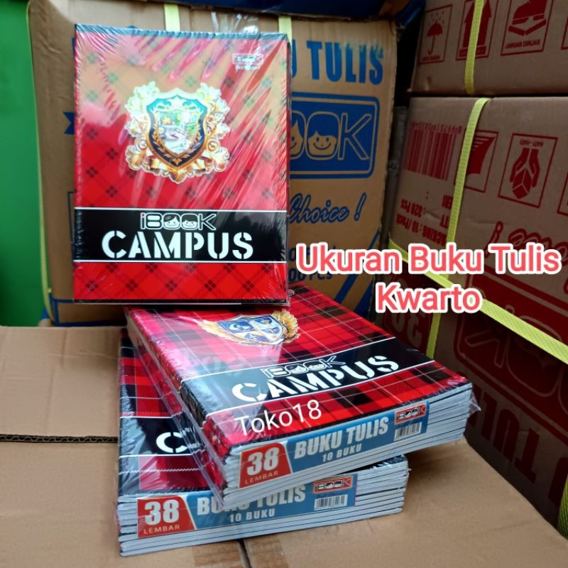

UM1 1 Pak Buku Campus 38 Lembar Ukuran Kwarto(Buku tulis Kecil)Isi 10 Buku