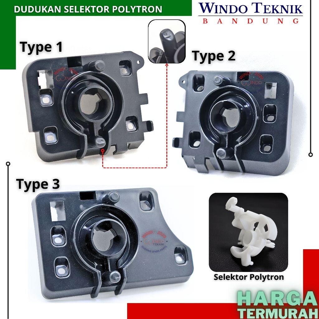 DUDUKAN PEMUTAR PEMBUANGAN AIR MESIN CUCI POLYTRON BRACKET DUDUKAN SELECTOR POLYTRON BRAKET DUDUKAN