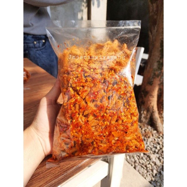 

Cemal Cemil Makyus Keripik Usus Crispy 500Gr Kriuk Cikruh Original & Pedas Gurih Jajanan Cemilan