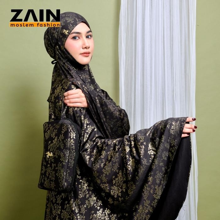 Thameer- ZAIN Mukena Dewasa Khalisa Menutup Dagu Jersey Mewah Cantik