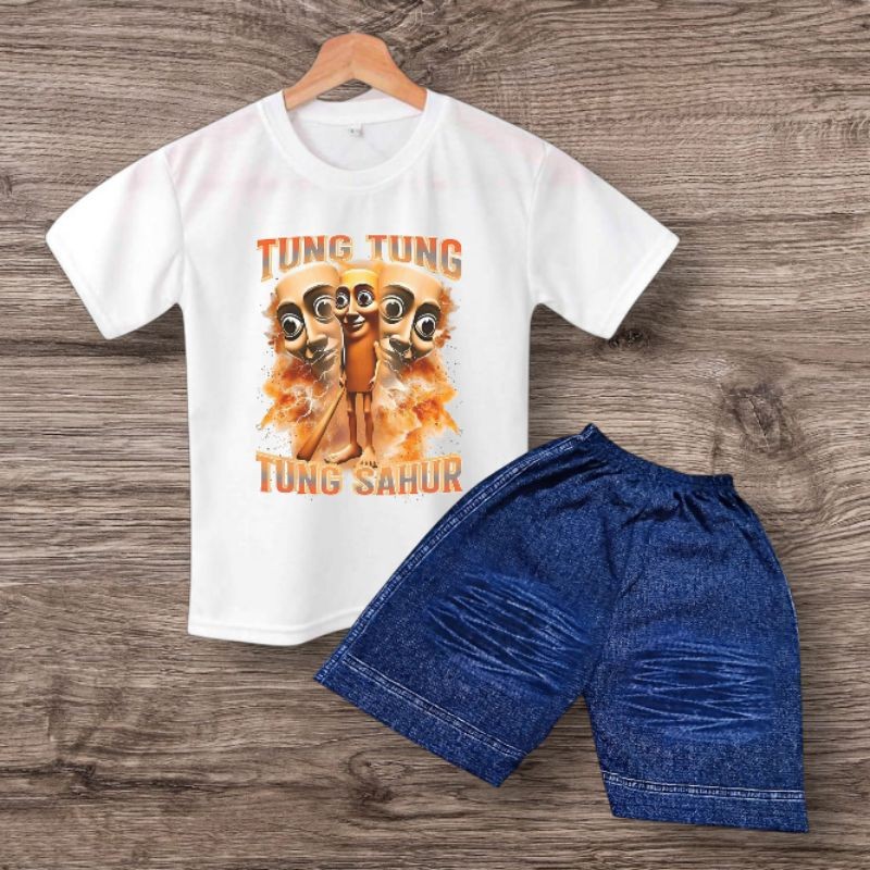 Setelan Anak Lakilaki Baju Celana Ootd Remaja Cowok Stustel Secelan Bju Korean Style Satu Set Hadiah