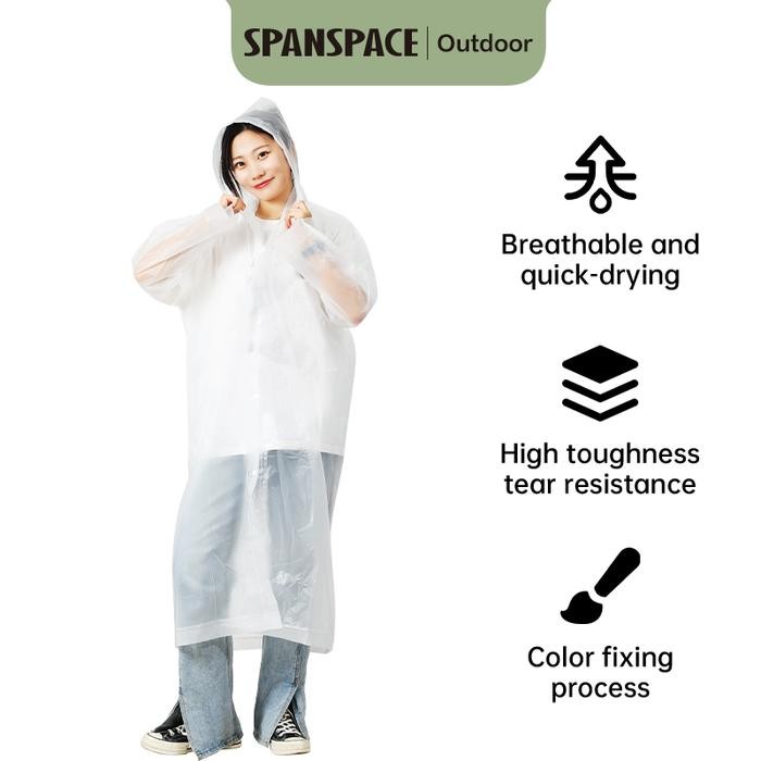 Promo Deli Jas Hujan Raincoat Eva Material Putih 150*70(Cm) Vs4071 Pu1