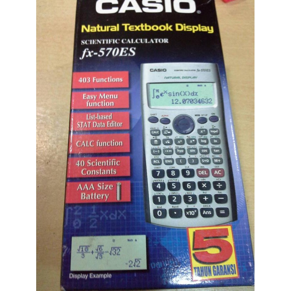 

Scentific Calculator, Fx - 570Es. ( Original Casio )