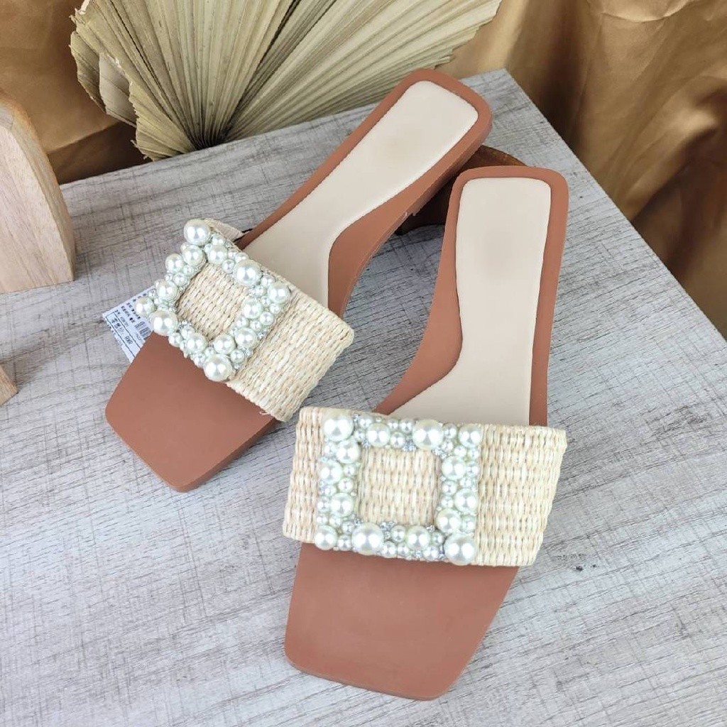 Sepatu Sandal Wanita Zara Woven Flat 2587