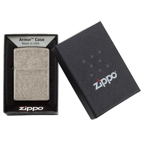Tukuparty Zippo Armor Antique Silver Plate