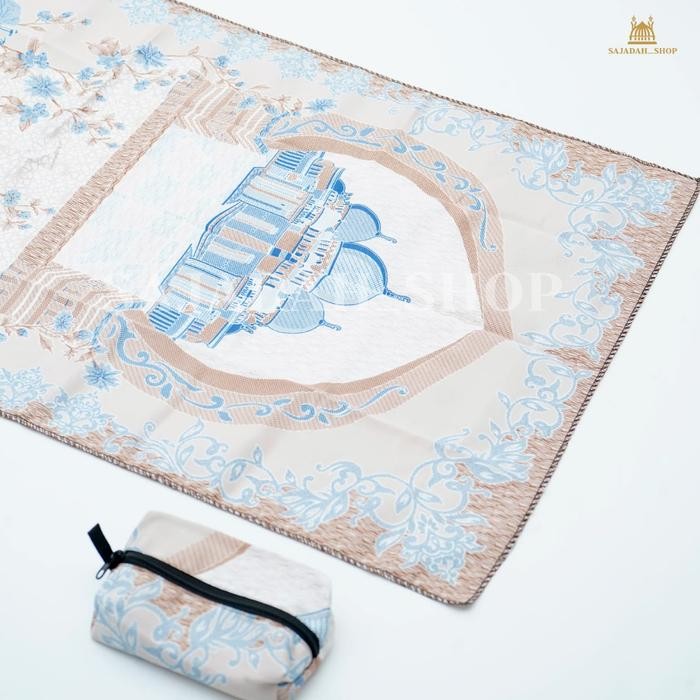 Sarye- Sajadah Travel Acichank Motif Abu Dhabi Turkey (5 Warna Series) Serut & Seleting Haji