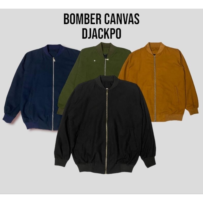 Jaket-Bomber Canvas Pria&Wanita/Jaket Casual/Jaket Simple