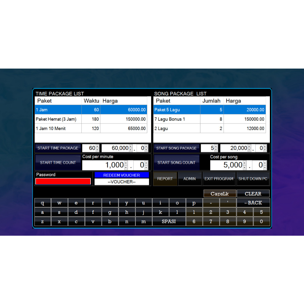 Aplikasi Billing Karaoke Kios