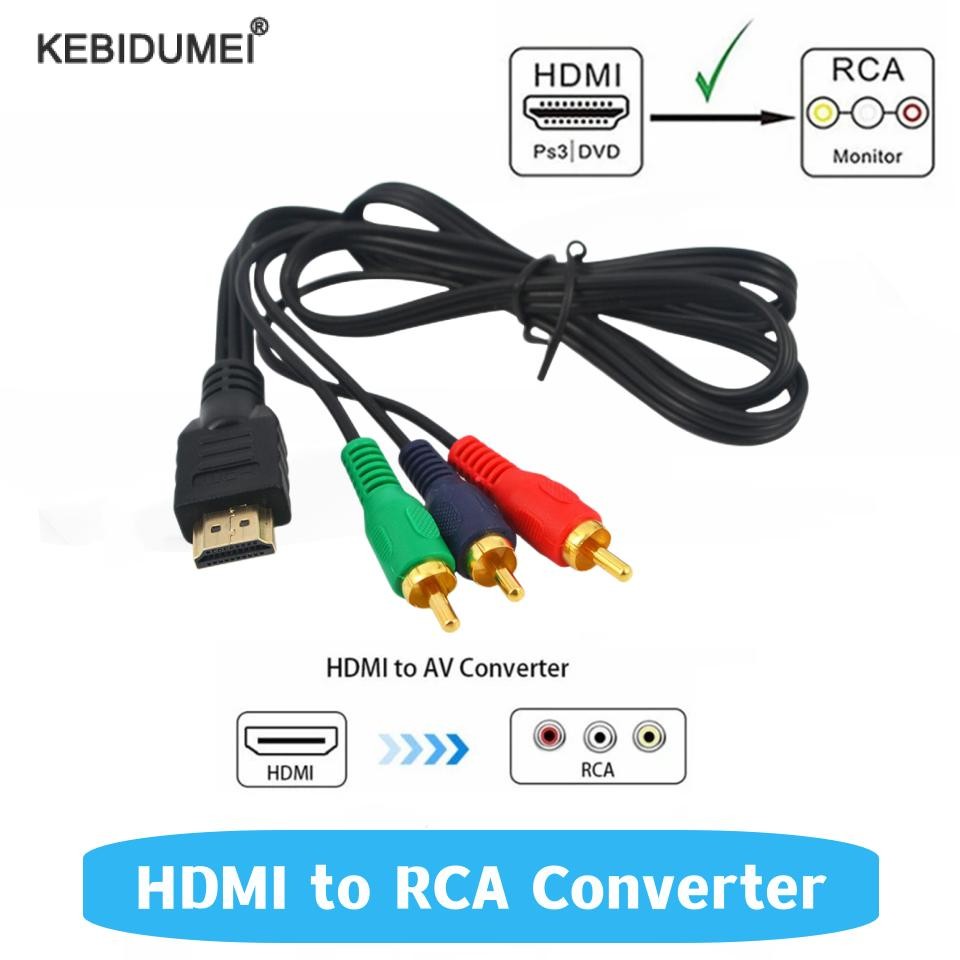 HDMI to RCA Converter Cable AV Adapter Convert Cord Transmitter Connection function Video Component 