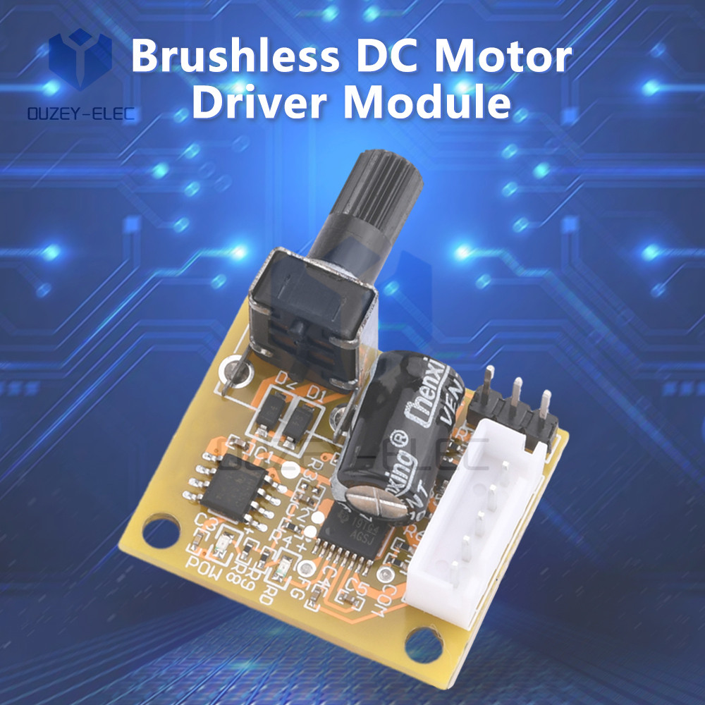 DC 5V-12V 15W BLDC 3-Phase DC Brushless Hall-Less Motor Driver Module DC 2A Motor Governor Motor Dri