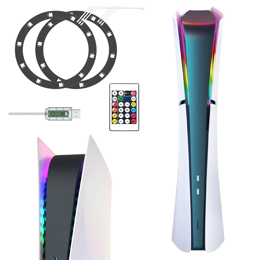 RGB LED Light Strip For PS5 Slim Console Multiple Effects LED Light Strip RGB Led Strip Light Ring K