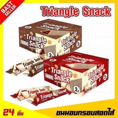 

Triangle Wafer Coklat Mill Snack Thailand isi 24 pcs