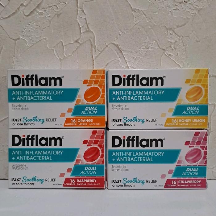 

DIFFLAM ANTI _INFLAMMATORY +ANTIBACTERIAL 16 LOZENGES