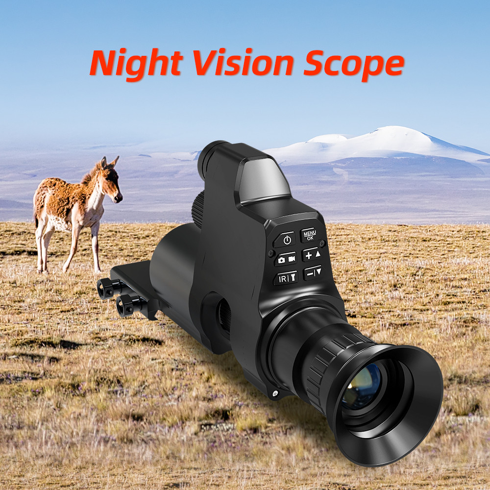 NEW Clip-on Night Vision Riflescope with 3 Levels IR and Crosshair 4X Zoom HD Video Camera Night Sco