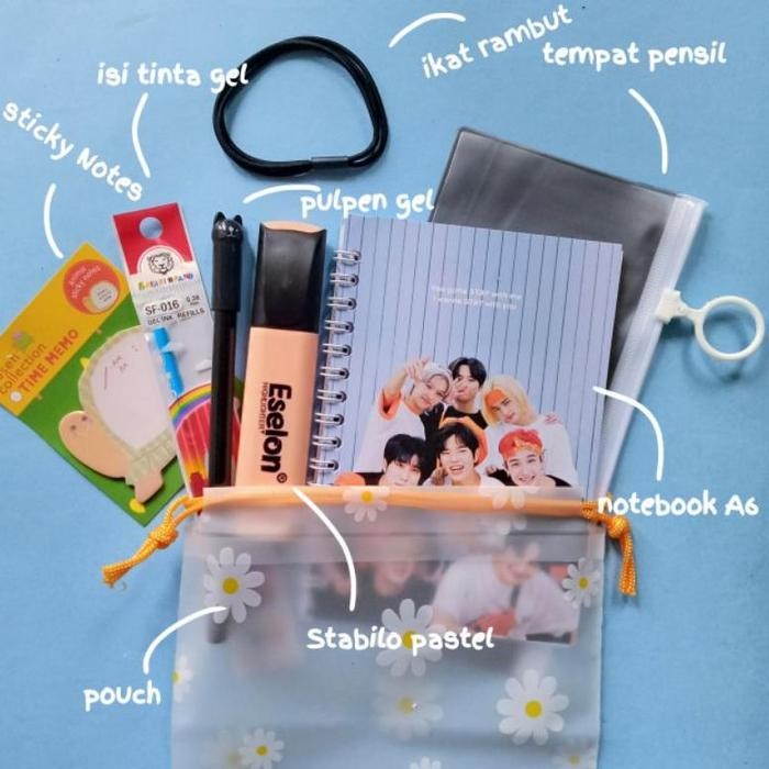 

YOK DI ORDER (K-POP) PAKET ALAT TULIS 8IN1/ STATIONERY SET FANCY / ALAT TULIS /