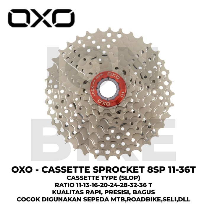 Scket 8 Speed 11-36T Cassete Sket 11 - 36 T 8Sp 8 Sp