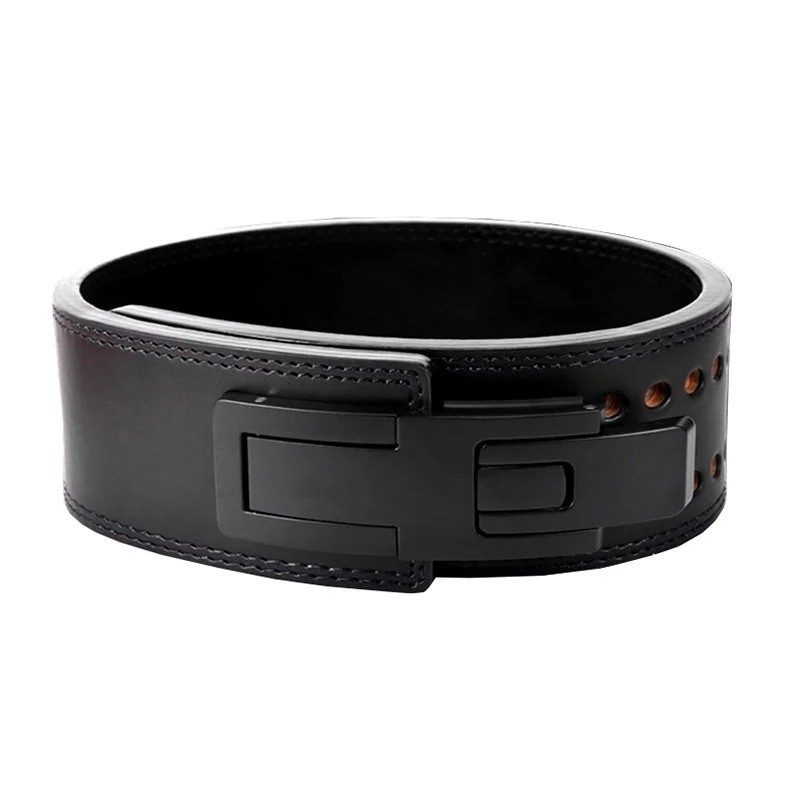 Fitness Adjustable Buckle Weightlifting Belt Cowhide Gym Bodybuilding Belt Barbell Weightlifting