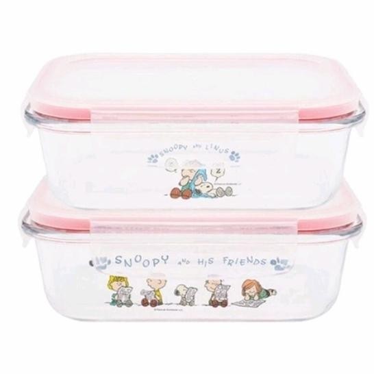 TERLARIS Pyrex 4pcs Snoopy Reborn Storage Set - 2 Lock Lid