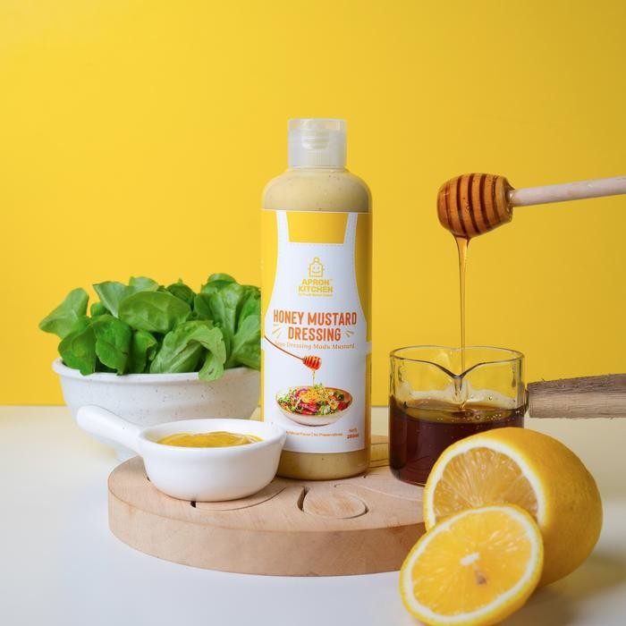 

CARAKA.STORE1 APRON KITCHEN HONEY MUSTARD SALAD DRESSING (MADU MUSTARD 250 ML SAOS SALAD GLUTEN