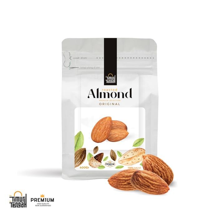 

[dch] - Kacang Almond Kupas Roasted Premium Timur Tengah Almond Whole Panggang