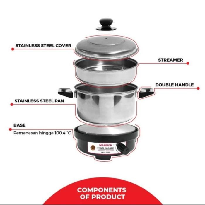 Maspion Multi Cooker Mec 2750 / Travel Cooker / Panci Listrik Maspion